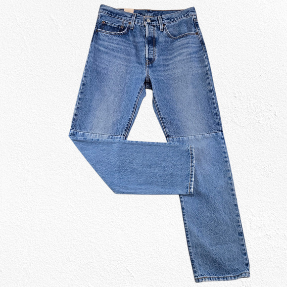 Levi's 501 Medium Wash 150th Anniversary High Rise Straight Leg Jeans Size 30 - Picture 1 of 12